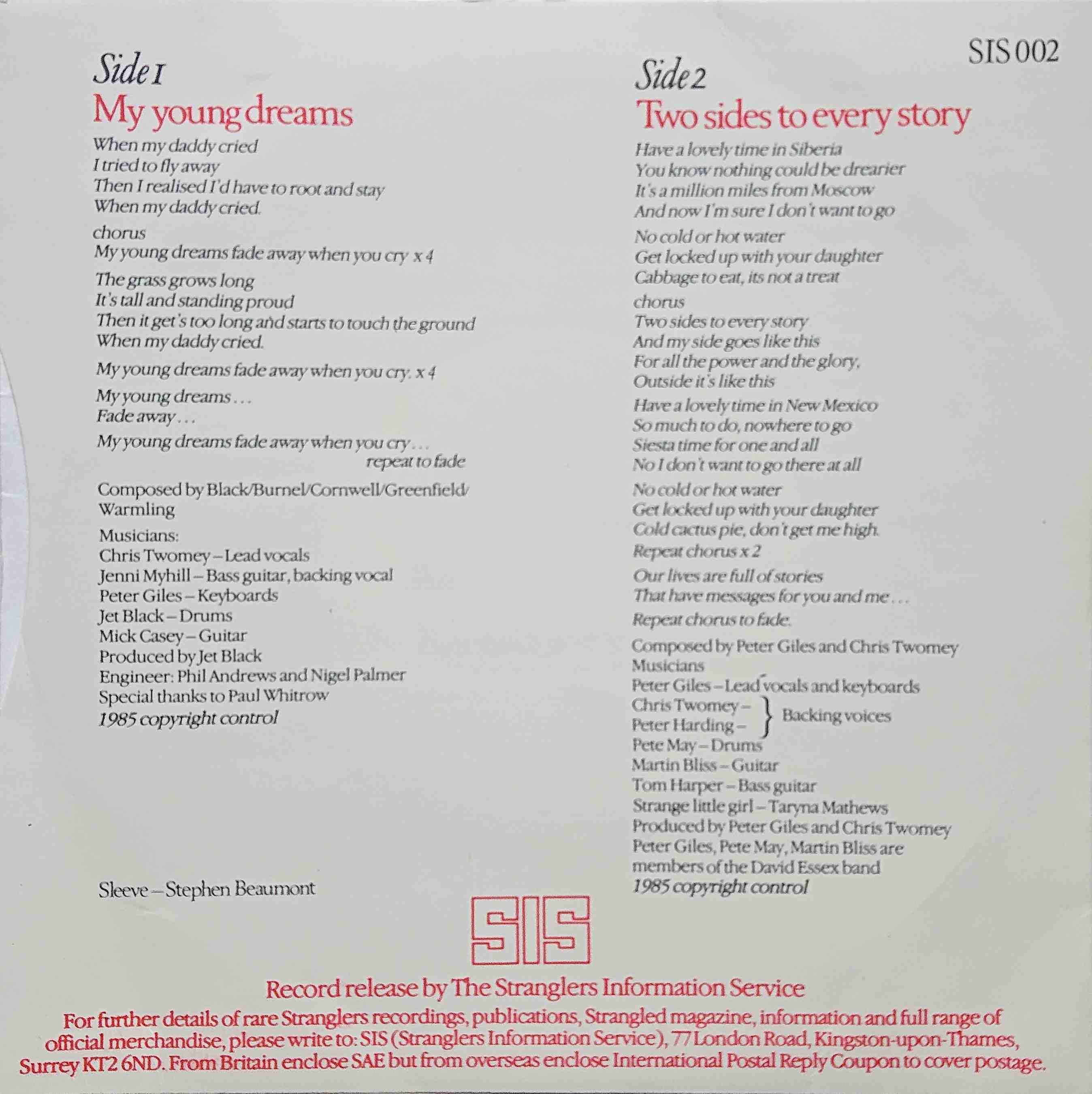 Back cover of SIS 002